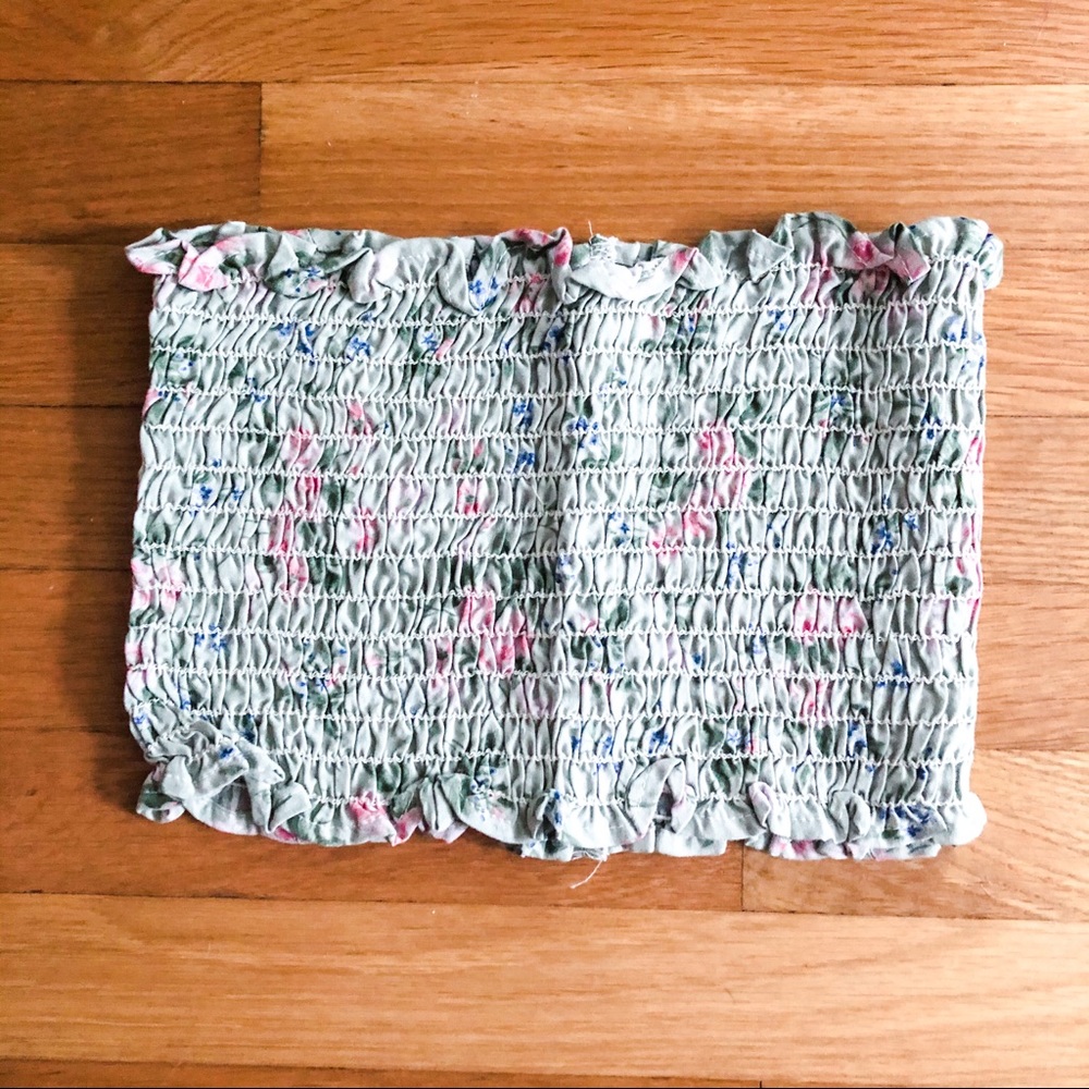 NWOT LF Smocked Floral Tube Top